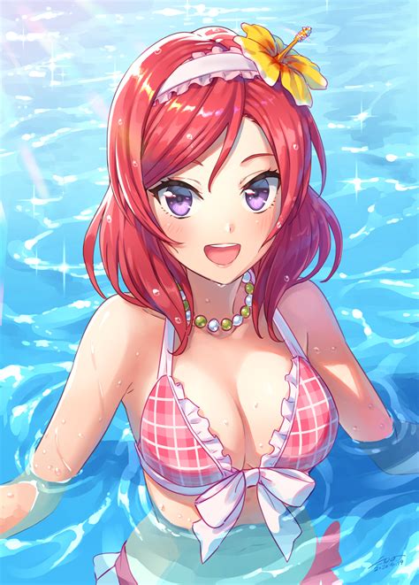 Wedo Love Live Nishikino Maki Bikini Swimsuits Wet Yande Re