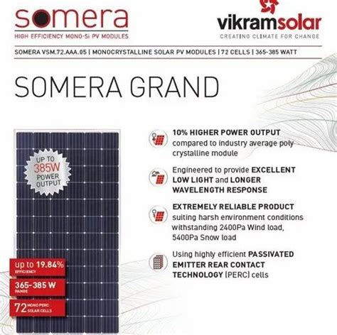 Vikram Solar Panels Eldora VSP 72 AAA 05 Polycrystalline Solar PV