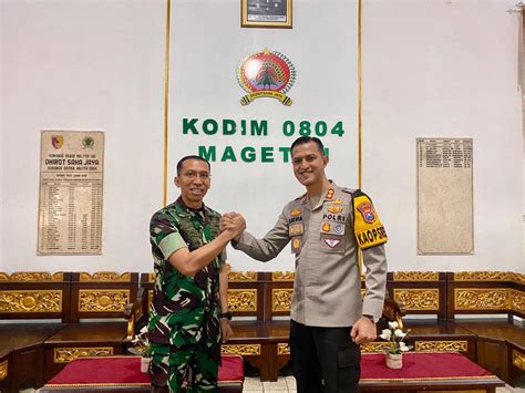 Sinergitas TNI Polri Kapolres Magetan Dan Dandim Jalin Silaturahmi Siap