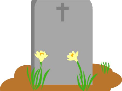 Gravestone Clipart Rip Cross Cemetery Clipart Png Download Full