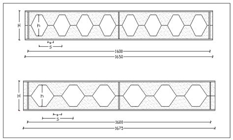 Dimensions And Notation Of Castellated Steel Beams Specimens