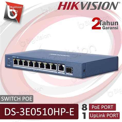 Jual Switch Poe 8 Port Hikvision Ds 3e0510hp E Ip Camera Gigabit Shopee Indonesia