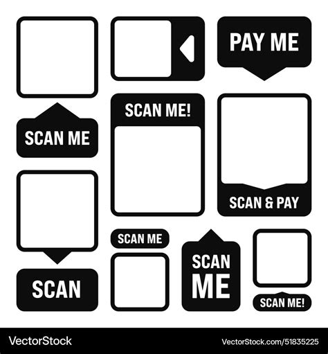 Scan me blank sticker online payment special Vector Image