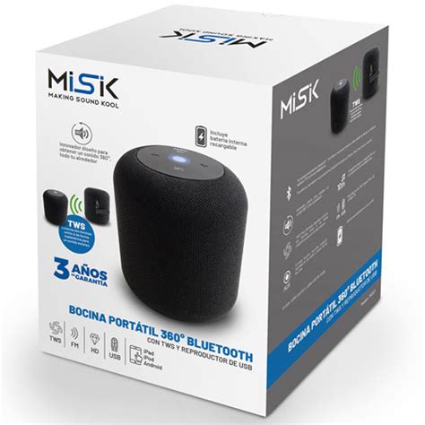 Bocina Misik Ms Bluetooth Tws Negro Papeler A Lumen