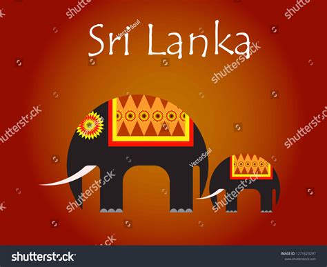 Sri Lankan Traditional Elephant Art Stock Illustration 1271623297 ...