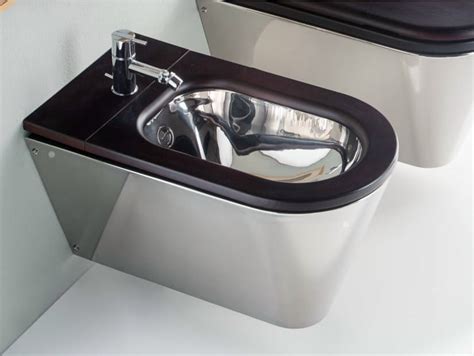 Bidet Sospeso In Acciaio Inox Mary By Rapsel Design Luigi Ferrario