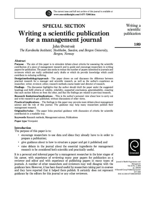 Fillable Online Edisciplinas Usp Writing A Scientific Publication For A