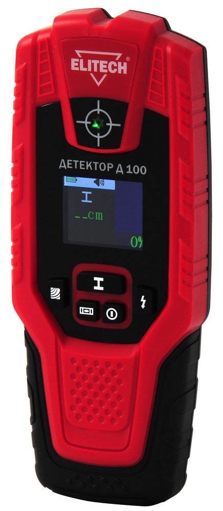 Детектор металла и проводки Elitech Д 100, до 100 мм, красный - купить ...