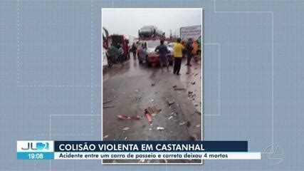 Quatro pessoas morrem em acidente entre carro e caminhão cegonha em