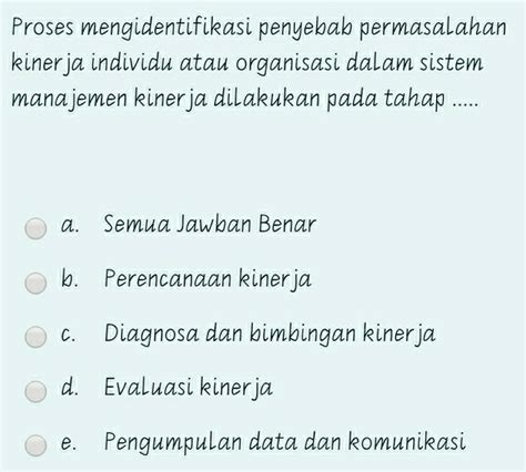 Solved Proses Mengidentifikasi Penyebab Permasalahan Kinerja Individu