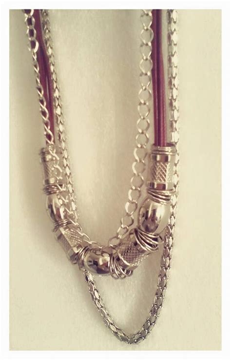 Collar Largo Cord N Satinado Marsala Cadenas Y Accesorios En Plateado