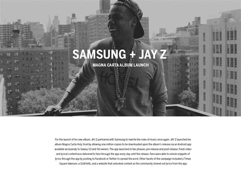 Samsung - JAY Z Magna Carta Album Launch on Behance