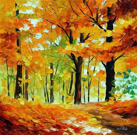 FALL MOOD PALETTE KNIFE Oil Painting On Canvas By Leonid Afremov