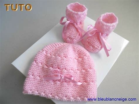 Explications Tricot B B Bonnet Chaussons Rose Ray Astra