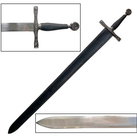 38 Inch Excalibur Sword With Leather Sheath-5D2-PK1040