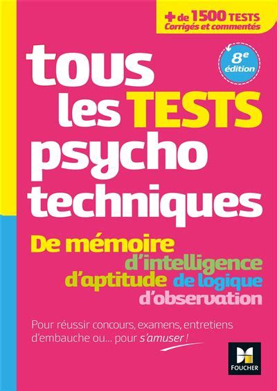 Tous Les Tests Psychotechniques M Moire Intelligence Aptitude