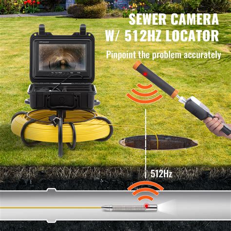 Vevor Sewer Camera Pipe Inspection Camera W 512hz Sonde 9in 720p Screen 300 Ft Vevor Ca