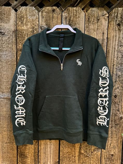 Chrome Hearts Chrome Hearts Slow Ride Half 1/2 Zip Hunter Green | Grailed
