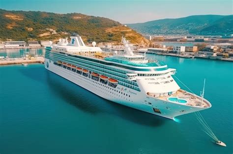 Premium Ai Image Top View Photo Colossal Cruise Ship At Rest In A
