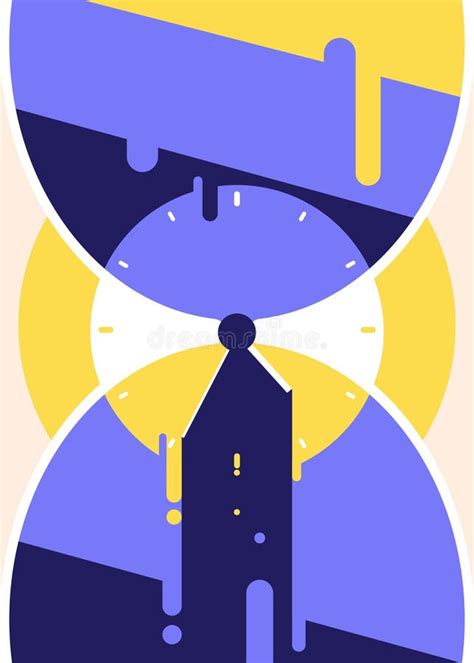 Poster With Abstract Hourglass And Clock Stock Vector Illustration Of Vector Poster 233692077