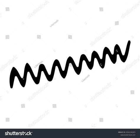 Curved Curved Line Black White Sketch Stock Vector (Royalty Free ...