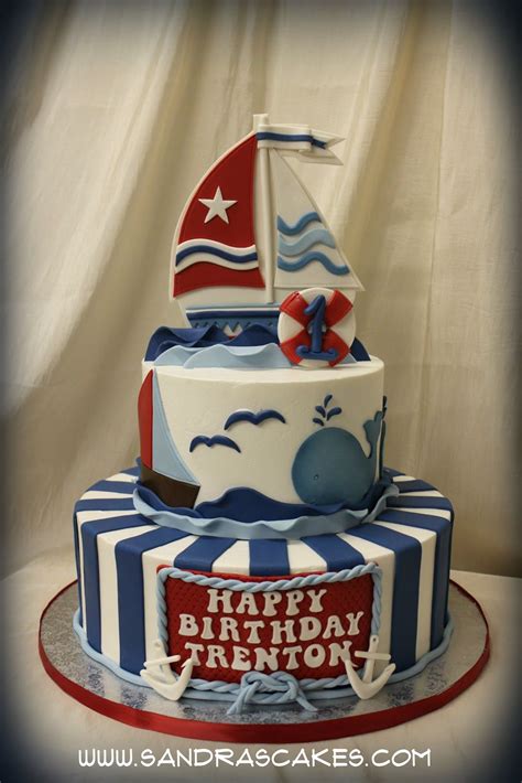 Nautical Birthday Sail Boat Nautical Birthday Cakes Nautical Cake