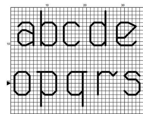 Alphabet Cross Stitch Pattern Backstitch Alphabet Letters Etsy