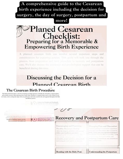 Cesarean Birth Plan Checklist Preparing For A Memorable And Empowering