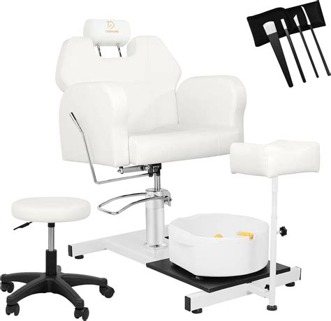 No Plumbing Reclining Pedicure Chair Station360°rotation Hydraulic