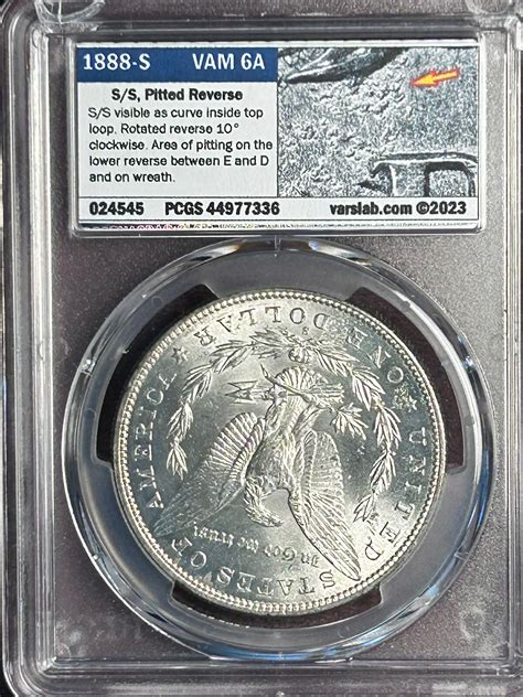 S PCGS MS VAM A Pitted Reverse Hot Morgan Silver Dollar EBay