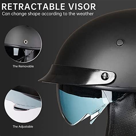 Half Helmet With Retractable Shield