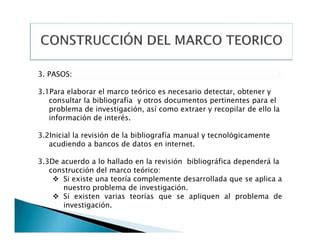 Paso a Paso para construir un marco teórico PPT