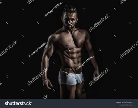 Стоковая фотография 2165139615 Sexy Male Model Body Nude Torso