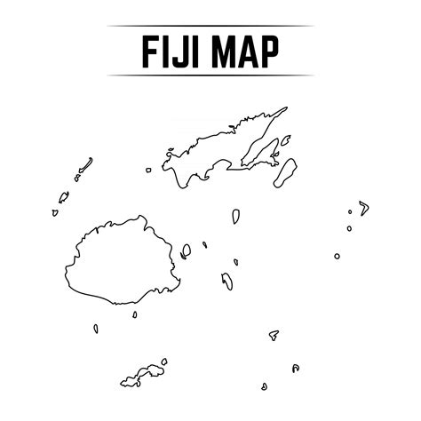 Outline Simple Map of Fiji 2905459 Vector Art at Vecteezy