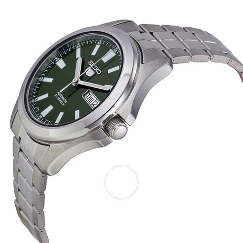 Seiko 5 Green Dial Stainless Steel Automatic Men S Watch Snkl05 Stainless Steel Seiko