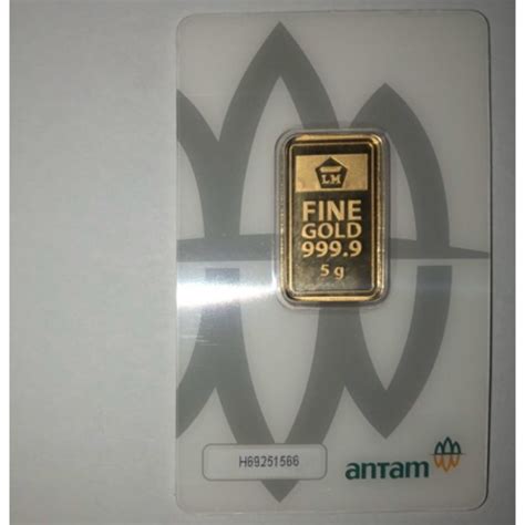 Jual Antam Lm Emas Murni Fine Gold Batang Batangan Certieye Redmark