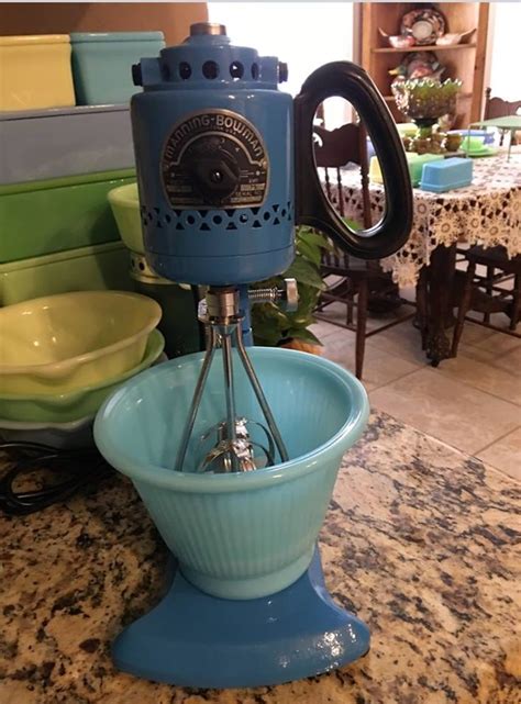 Vintage Blue Mixer for a Retro Kitchen