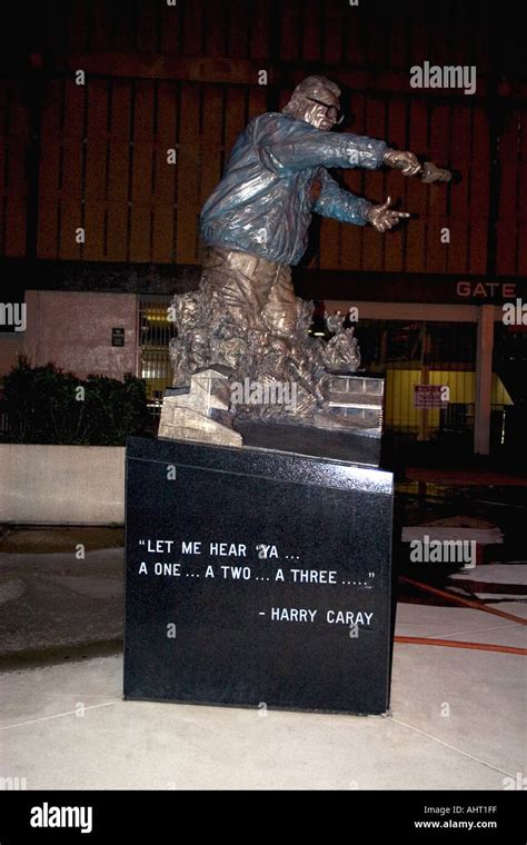 Wrigley Field Home Of The Chicago Cubs Baseball Team Sculpture Of Harry