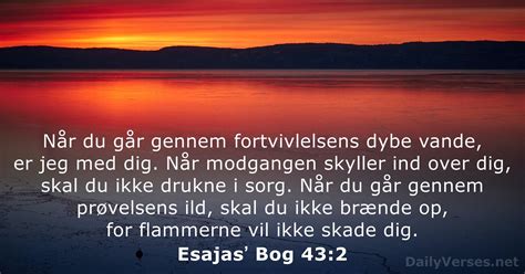 Den 24 januar 2023 Dagens bibelvers Esajasʼ Bog 43 2 DailyVerses net