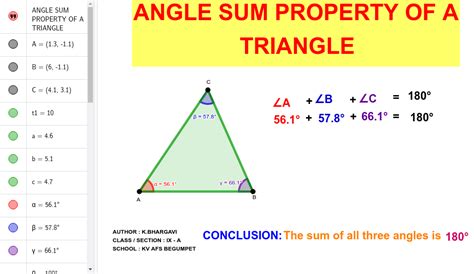 Angle Sum Of A Triangle Activity