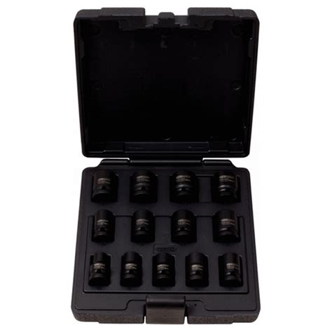 KSTools Coffret 13 douilles à chocs 12 pans 515 0900 Outil Maxi Pro