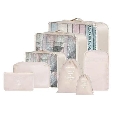 Walmart 8 Set Large Organizing Mesh Luggage for Clothes, Travel Packing ...