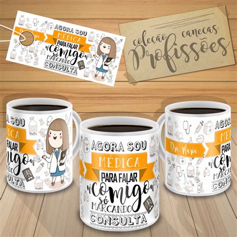 Caneca Personalizada Profiss O M Dica Elo Produtos Especiais