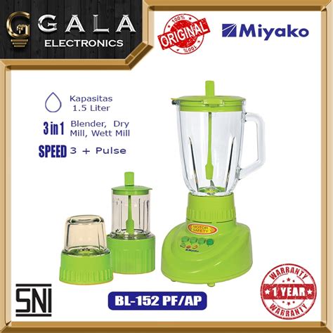 Jual BLENDER MIYAKO BL 152 PF AP Plastik Anti Pecah 1 5 Liter