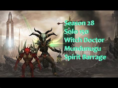 Diablo Season Solo Witch Doctor Greater Rift Mundunugu Youtube