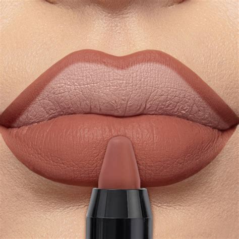 Caneta Batom Rosa Nude Cosmético Para Maquiagem Labial Lápis Delineador
