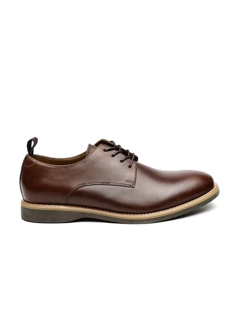 Buy Aldo Men Brown Leather Formal Derby Shoes Formal Shoes For Men 1640417 Myntra