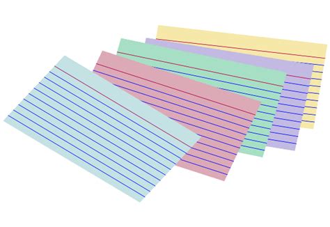 colored index cards vector image svg freepngimg