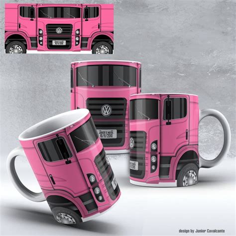 CANECA CAMINHÃO ROSA DIA DO CAMINHONEIRO Elo7