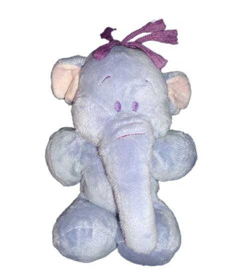 Doudou Peluche Floppy Lumpy Elephant Mauve Disney Nicotoy Cm